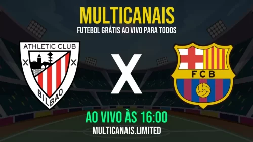 Assistir Athletic Bilbao x Barcelona ao vivo online grátis em HD – 25/05/2025