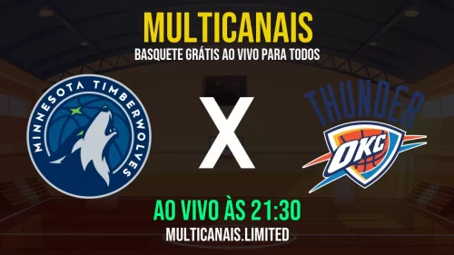Assistir Minnesota Timberwolves x Oklahoma City Thunder ao vivo online grátis em HD – 24/05/2025
