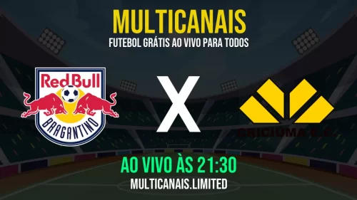 Assistir Red Bull Bragantino x Criciúma ao vivo online grátis em HD – 22/05/2025