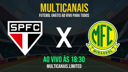 Assistir São Paulo x Mirassol ao vivo online grátis em HD – 24/05/2025