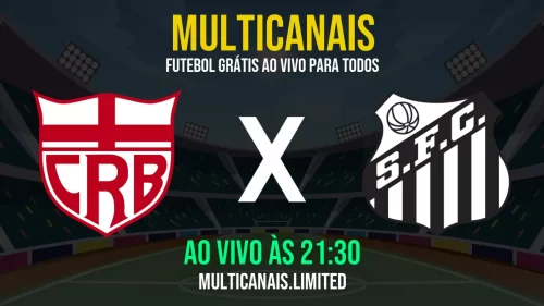 Assistir CRB x Santos ao vivo online grátis em HD – 22/05/2025